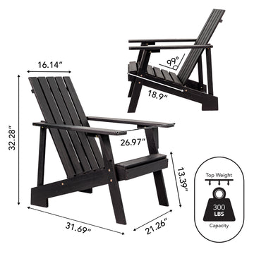 Irving Outdoor Patio Modern Acacia Wood Adirondack Chair